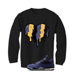 Air Jordan 4 OG Lakers Matching T-Shirt, Sweatshirts & Hoodies Black T-Shirt (Heart)| illcurrency