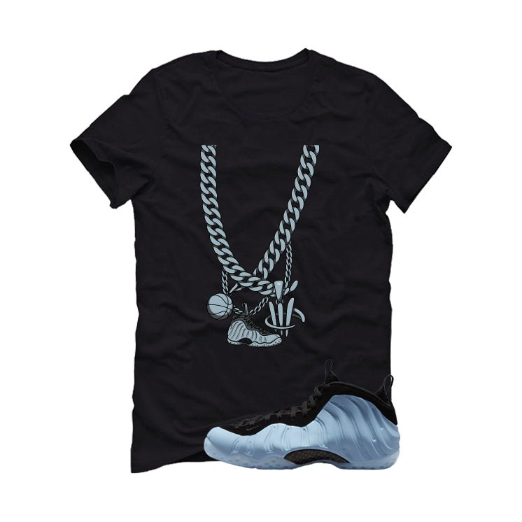 Nike Air Foamposite One Psychic Blue Black T-Shirt (Foam Chain)| illcurrency