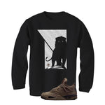 A Ma Maniere x Air Jordan 4 Dark Mocha Matching T-Shirt, Sweatshirts & Hoodies Black T-Shirt (Lion)| illcurrency