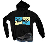 Air Jordan 11 Gamma Blue Matching T-Shirt, Sweatshirts & Hoodies Black T-Shirt (Be Humble)| illcurrency