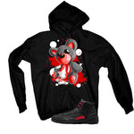 Air Jordan 12 Bloodline Matching T-Shirt, Sweatshirts, & Hoodies Black T-Shirt (Big Teddy)| illcurrency