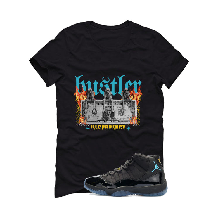 Air Jordan 11 Gamma Blue Matching T-Shirt, Sweatshirts & Hoodies Black T-Shirt (See No Evil Hustler)| illcurrency