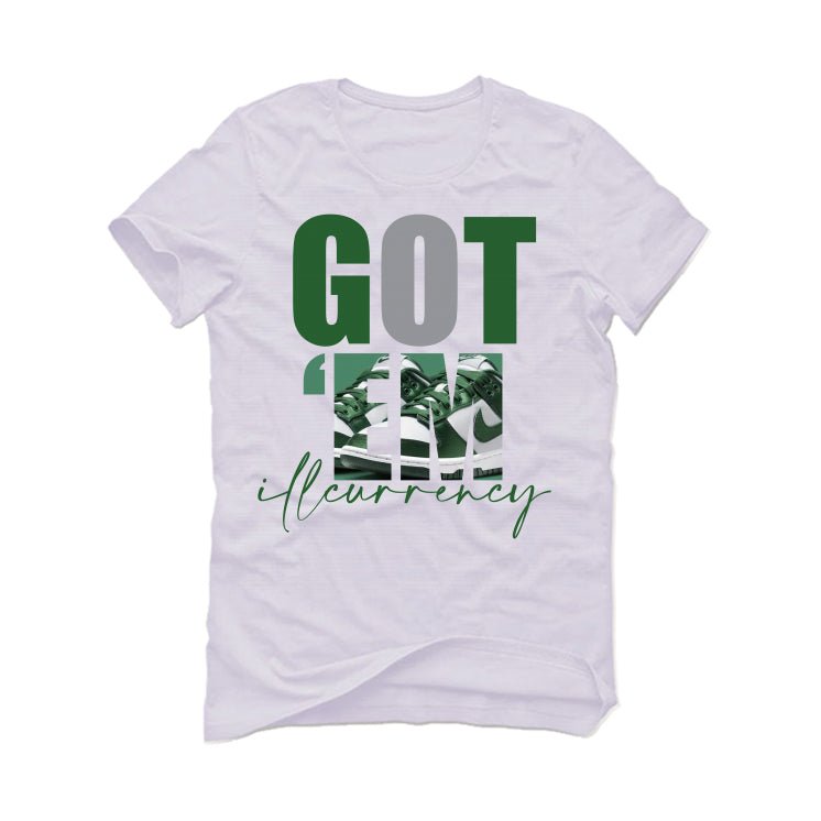 Nike Dunk Low Satin Green - White T-Shirt (Got Em)