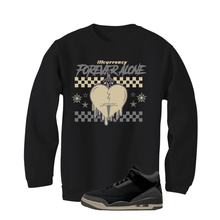 A Ma Maniere x Air Jordan 3 Black Black T-Shirt (Forever Alone)| illcurrency