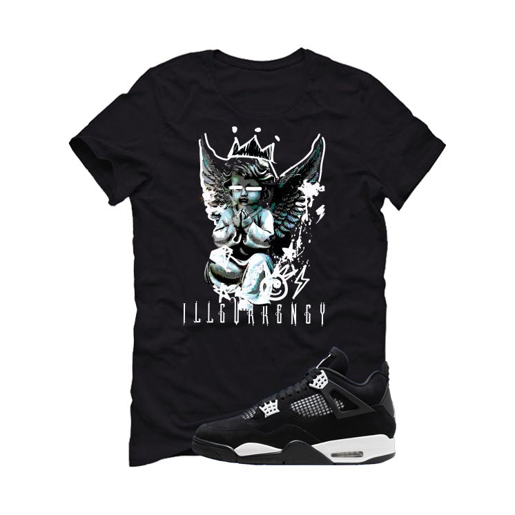 Air Jordan 4 White Thunder Black T-Shirt (Graffiti Angel)| illcurrency