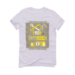Air Jordan 11 Low WMNS “Yellow Snakeskin” White T-Shirt (Cut from a different cloth)