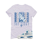 Air Jordan 4 “Military Blue” | illcurrency White T-Shirt (Blessed not lucky)