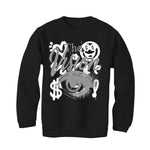 Air Jordan 4 Black Cat Matching T-Shirt, Sweatshirts & Hoodies Black T-Shirt (The Vision)| illcurrency