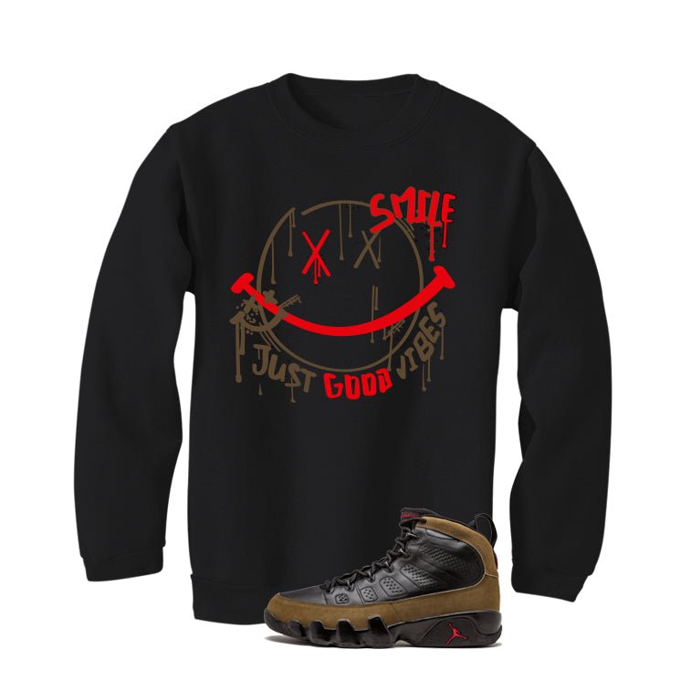 Air Jordan 9 Olive Black T-Shirt (Smile)| illcurrency