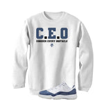 Air Jordan 11 Low Diffused Blue White T-Shirt (CEO)| illcurrency