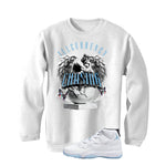 Air Jordan 11 Legend Blue White T-Shirt (Chasing Dreams)| illcurrency