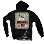 Air Jordan 5 Black Metallic Reimagined Black T-Shirt (Cut from a different cloth)| illcurrency