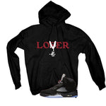 Air Jordan 5 Black Metallic Reimagined Black T-Shirt (Loser)| illcurrency