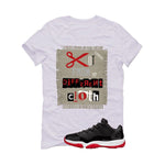 Air Jordan 11 Low Bred White T-Shirt (Cut from a different cloth)| illcurrency