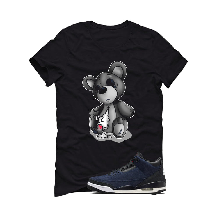 Levi’s x Air Jordan 3 Rigid Matching T-Shirt, Sweatshirts & Hoodies Black T-Shirt (Big Teddy)| illcurrency