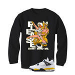 Air Jordan 4 Tour Yellow Matching T-Shirt Black T-Shirt (Street Roger)| illcurrency
