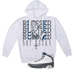 Air Jordan 9 Flint Grey Matching T-Shirt, Sweatshirts & Hoodies White T-Shirt (Blessed not lucky)| illcurrency