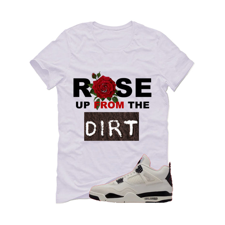 Air Jordan 4 Flight Club Matching T-Shirt, Sweatshirts & Hoodies White T-Shirt (Rose from the bottom)| illcurrency