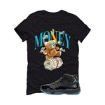 Air Jordan 11 Gamma Blue Matching T-Shirt, Sweatshirts & Hoodies Black T-Shirt (Money Bear)| illcurrency