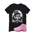 Air Jordan 12 GS Pearl Pink Matching T-Shirt, Sweatshirts & Hoodies Black T-Shirt (A Kings Life)| illcurrency