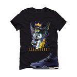 Air Jordan 4 OG Lakers Matching T-Shirt, Sweatshirts & Hoodies Black T-Shirt (Graffiti Angel)| illcurrency