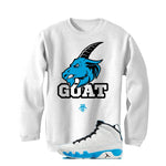 Air Jordan 9 “Powder Blue” | illcurrency White T-Shirt (Goat)