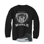 Air Jordan 12 Black/Wolf Grey Black T-Shirt (Toxic World)| illcurrency