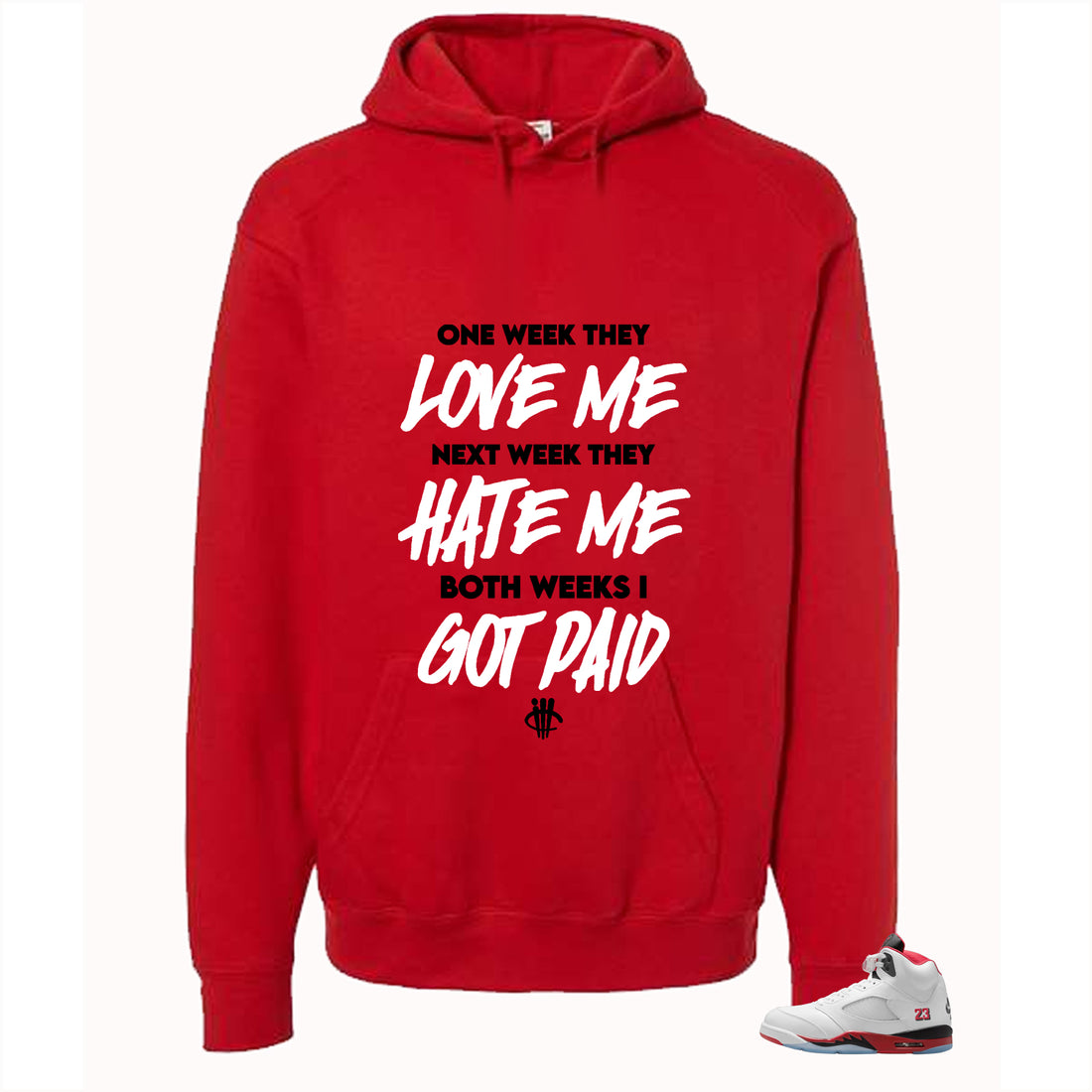 Air Jordan 5 Fire Red Black Tongue Red T-Shirt (Paid)| illcurrency