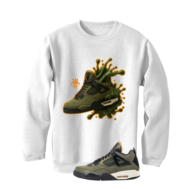 Undefeated x Air Jordan 4 White T-Shirt (Splash Shoe)| illcurrency