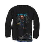 Air Jordan 11 Gamma Blue Matching T-Shirt, Sweatshirts & Hoodies Black T-Shirt (Wanna Play)| illcurrency
