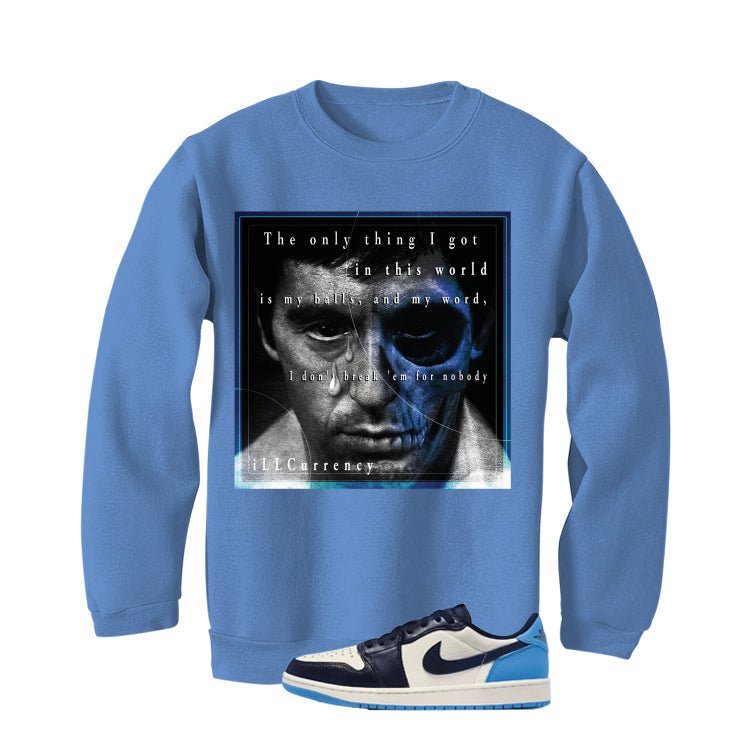 Nike Air Jordan 1 Low OG Obsidian Carolina Blue T-Shirt (Pacino)| illcurrency