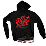 Air Jordan 11 Low Bred Black T-Shirt (DOPE)| illcurrency