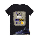 Air Jordan 4 OG Lakers Matching T-Shirt, Sweatshirts & Hoodies Black T-Shirt (Cut from a different cloth)| illcurrency
