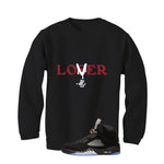 Air Jordan 5 Black Metallic Reimagined Black T-Shirt (Loser)| illcurrency
