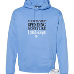 Air Jordan 11 Legend Blue Carolina Blue T-Shirt (Gotta Stop Spending Money)| illcurrency