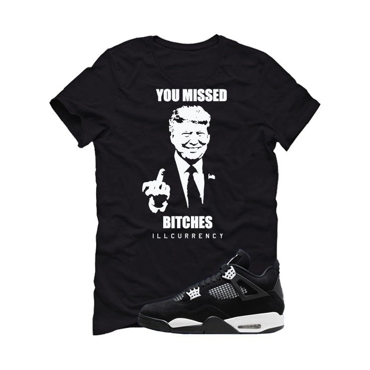 Air Jordan 4 White Thunder Black T-Shirt (Trump you missed)| illcurrency