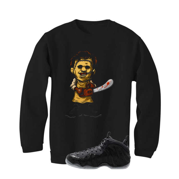 NIKE FOAMPOSITE ONE CARBON FIBER Matching T-Shirt, Sweatshirts & Hoodies Black T-Shirt (Leatherface)| illcurrency