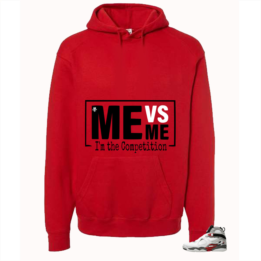 Air Jordan 8 Bugs Bunny Matching T-Shirt, Sweatshirts & Hoodies Red T-Shirt (Me Vs Me)| illcurrency