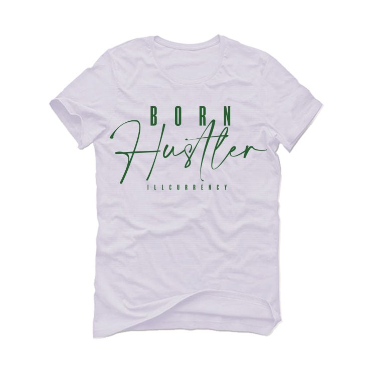 Nike Dunk Low Satin Green - White T-Shirt (Born Hustler)
