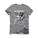 Air Jordan 5 Wolf Grey Matching T-Shirt, Sweatshirts & Hoodies Grey T-Shirt (Money Moves)| illcurrency