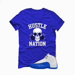 Air Jordan 12 Blueberry Royal Blue T-Shirt (Hustle Nation)| illcurrency
