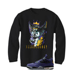 Air Jordan 4 OG Lakers Matching T-Shirt, Sweatshirts & Hoodies Black T-Shirt (Graffiti Angel)| illcurrency