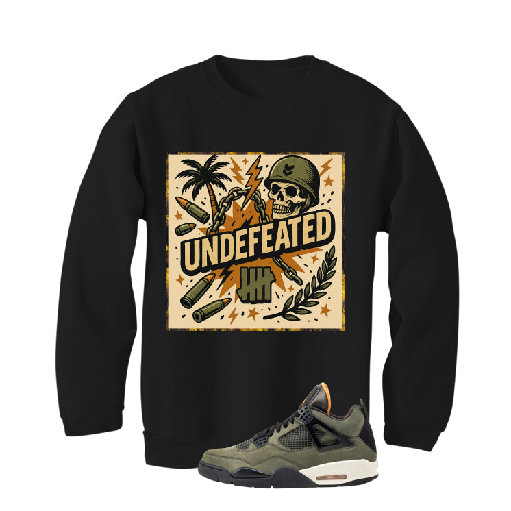 Undefeated x Air Jordan 4 Black T-Shirt (Militia)| illcurrency