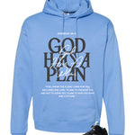 Air Jordan 5 Black/University Blue Matching T-Shirt Carolina Blue T-Shirt (God Has A Plan)| illcurrency