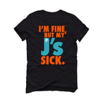 Nike Dunk Low “Miami Dolphins” | illcurrency Black T-Shirt (j's are sick)