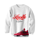 Air Jordan 4 Toro Bravo Matching T-Shirt, Sweatshirts, & Hoodies White T-Shirt (Hustle By Any Means)| illcurrency
