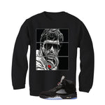 Air Jordan 5 Black Metallic Reimagined Black T-Shirt (Pacino)| illcurrency