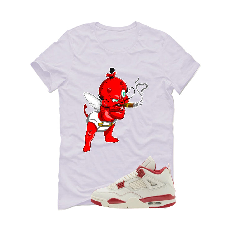Air Jordan 4 Valentine’s Day (Sierra Red) Matching T-Shirt, Sweatshirts & Hoodies White T-Shirt (Valentine Devil)| illcurrency