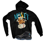 Air Jordan 11 Gamma Blue Matching T-Shirt, Sweatshirts & Hoodies Black T-Shirt (Money Bear)| illcurrency