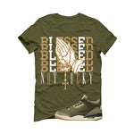 Air Jordan 3 Family Affair Matching T-Shirt, Sweatshirts & Hoodies Military Green T-Shirt (Blessed not lucky)| illcurrency